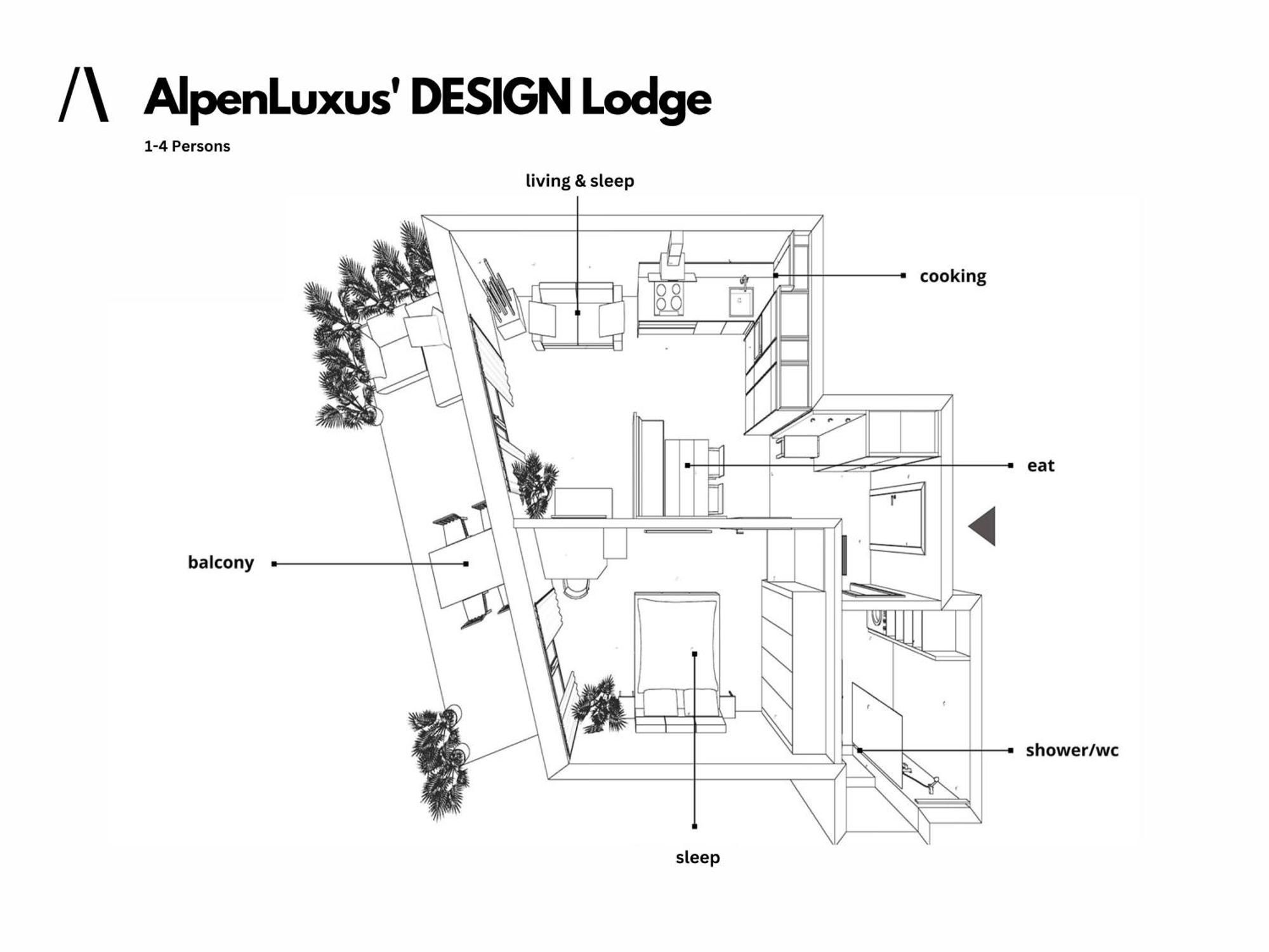 Alpenluxus Presents Design Lodge - Terrace & Car Park 크람사흐 외부 사진